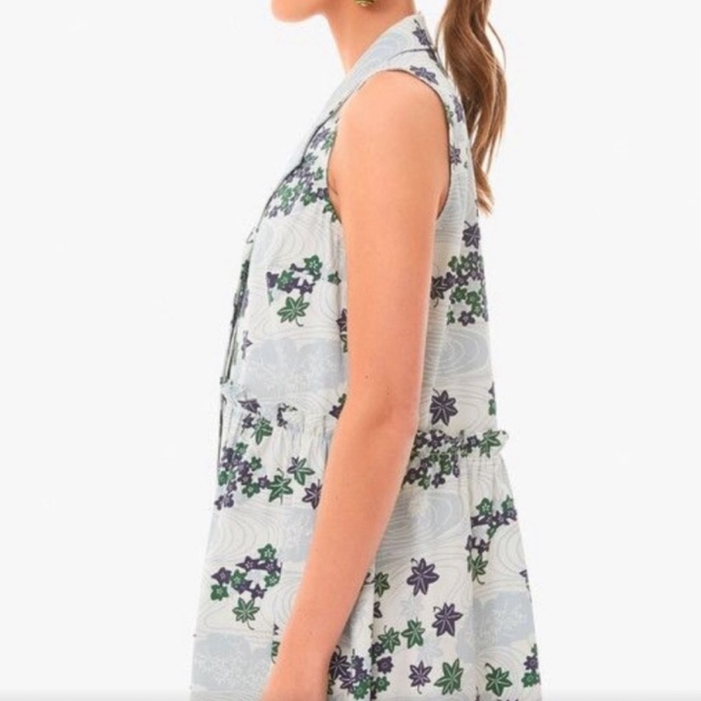 Tuckernuck Royal Shirtdress Coastal Preppy Province Breeze Floral Print Blue S - Picture 6 of 15